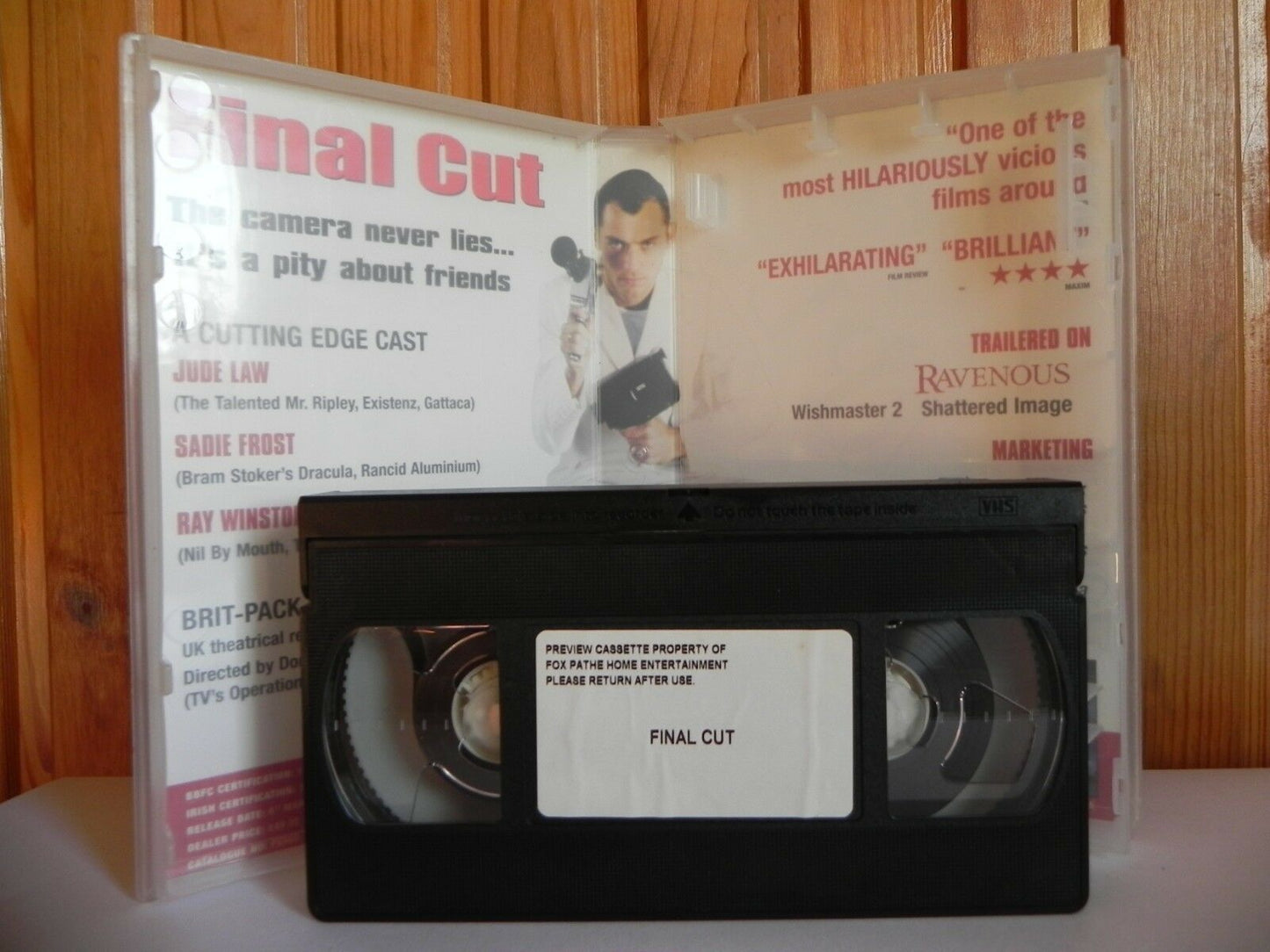 Final Cut - Lage Box - Pathe - Drama - Cert (18) - Sample - Jude Law - Pal VHS-