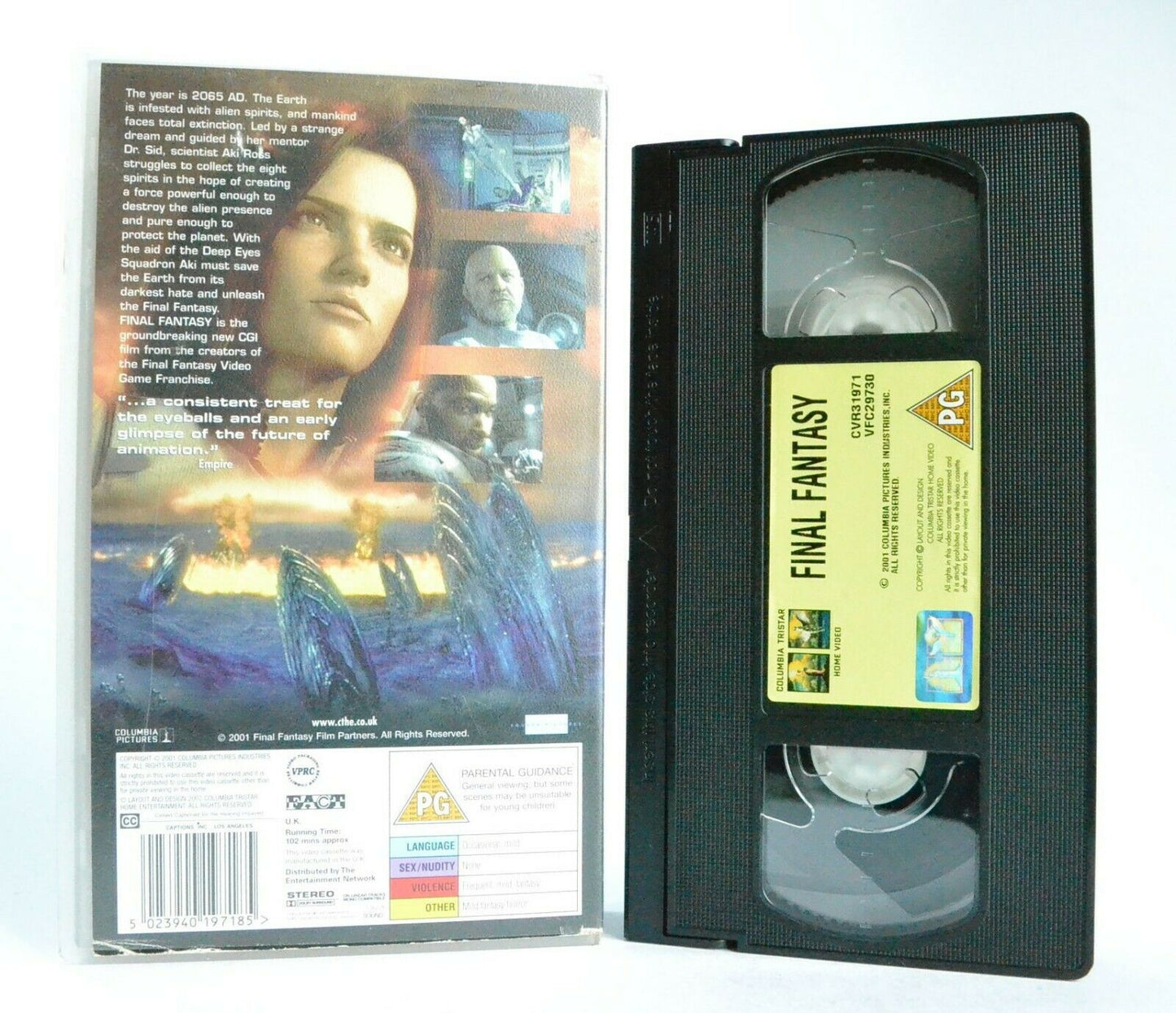 Final Fantasy: The Spirit Within - Columbia (2001) - Animated Sci-Fi - Pal VHS-