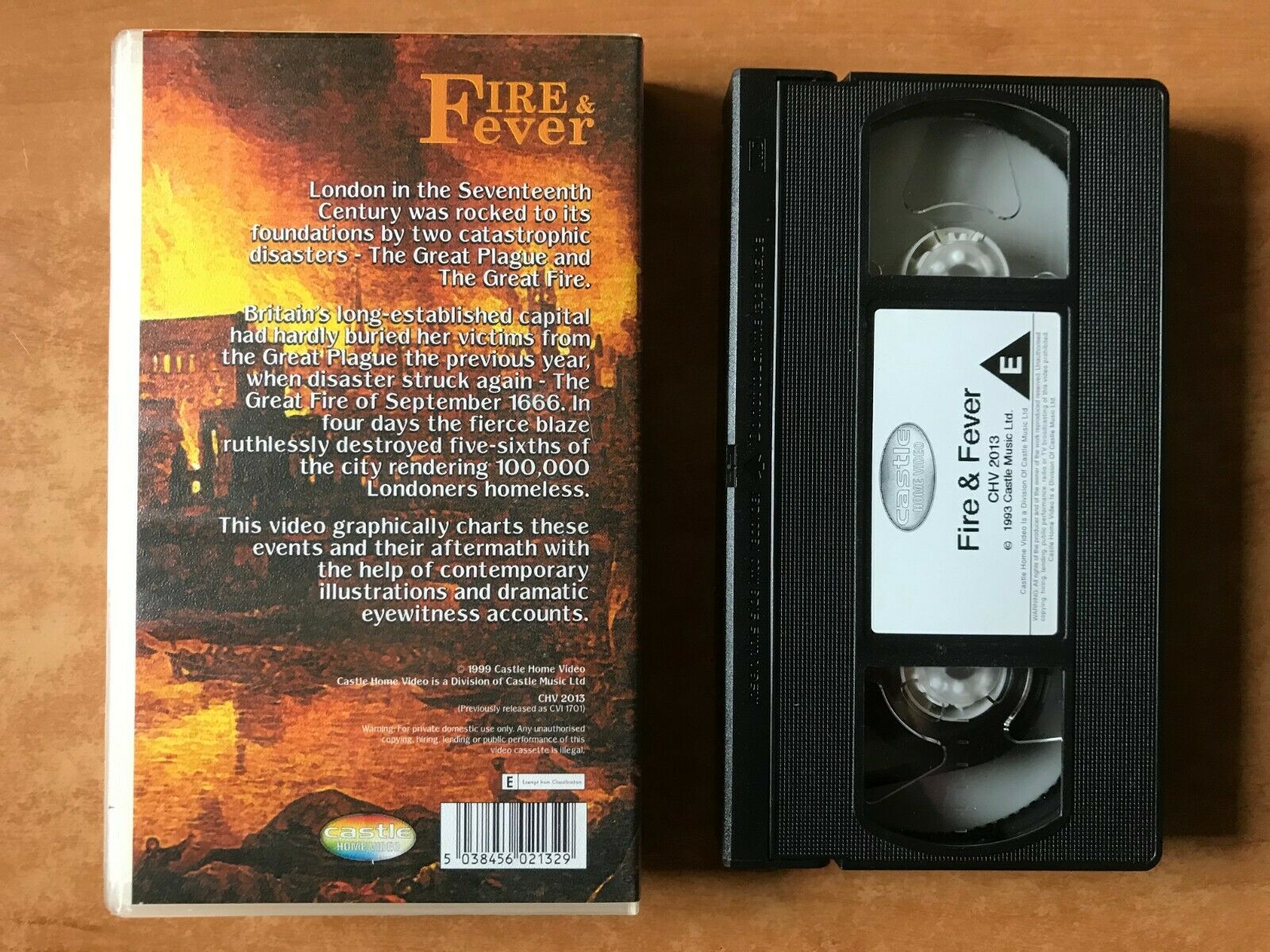 Fire & Fever: Great Plague / Great Fire [Story Of] London - Documentary - VHS-