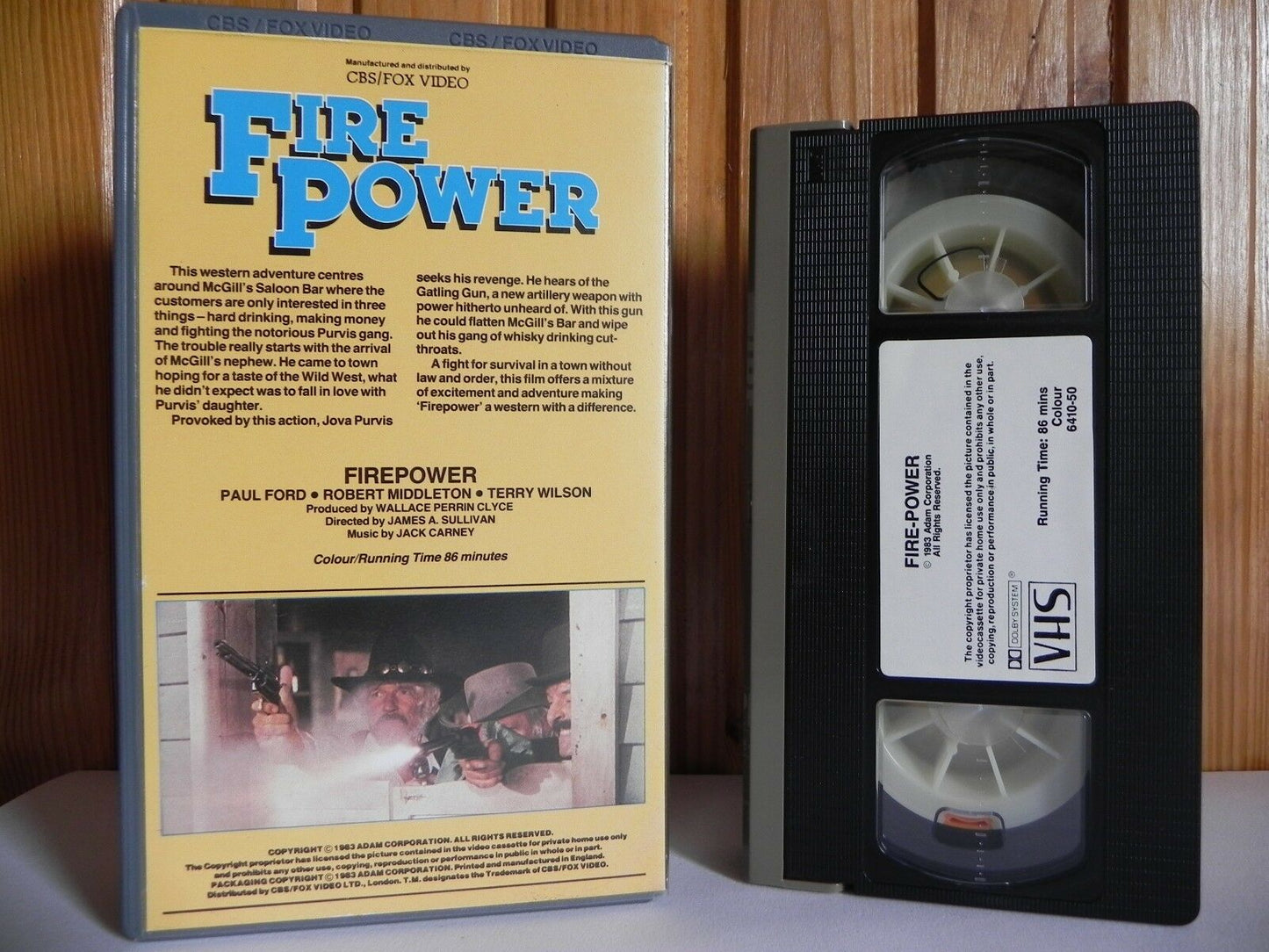 Fire Power - CBS/FOX - Western - Pre-Cert - Paul Ford - Terry Wilson - Pal VHS-