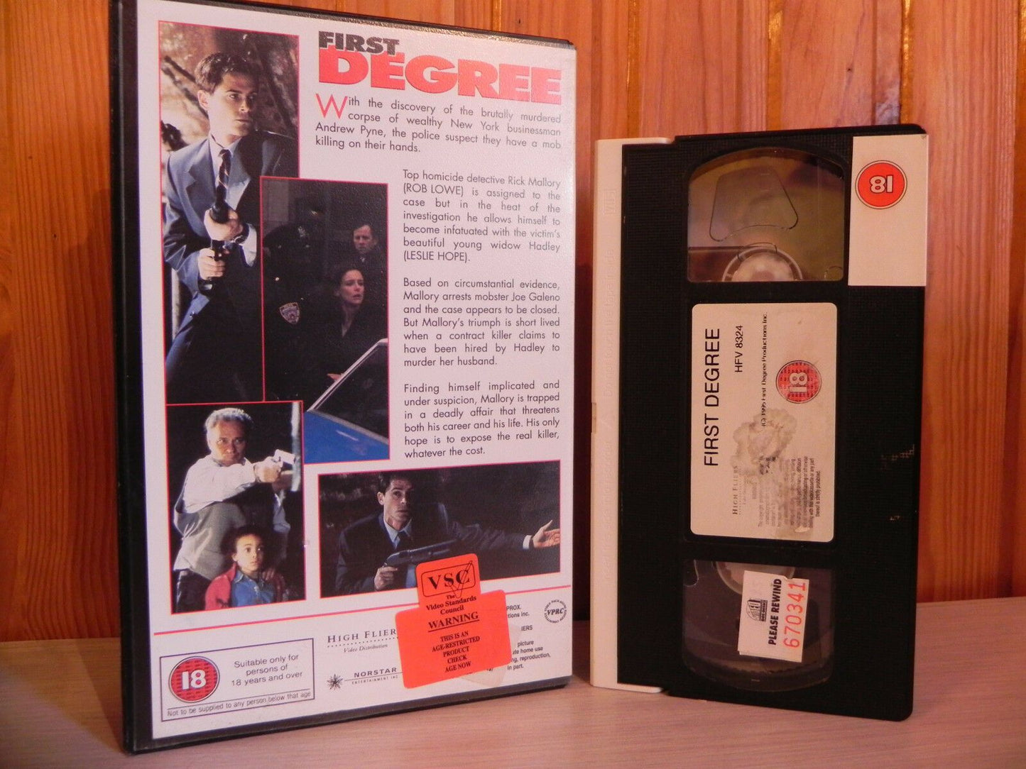 First Degree - High Fliers Release Rob Lowe - Ex-Rental - Thriller - 8324 - VHS-