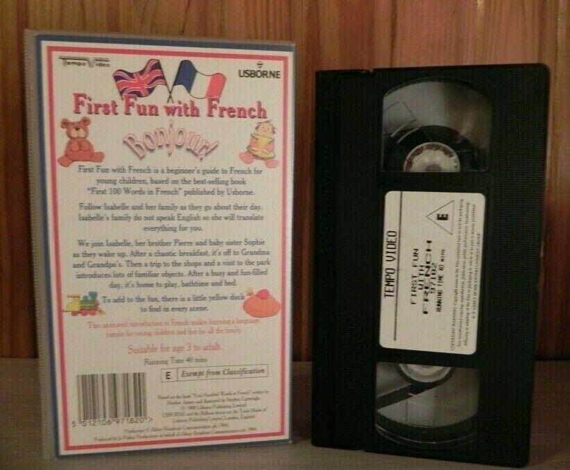 First Fun With French: Bonjour - Learning - Educational - Children's - Pal VHS-