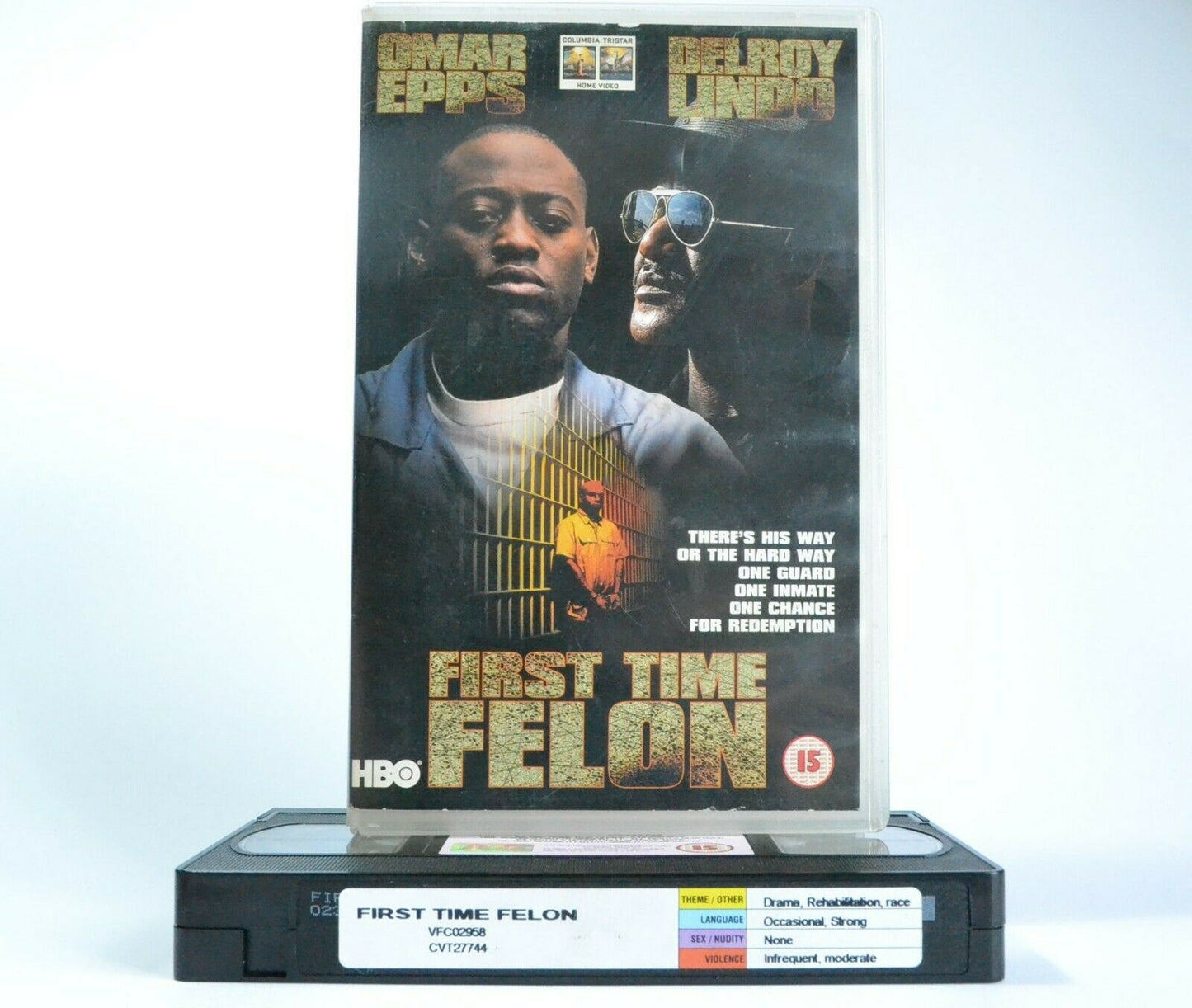 First Time Felon (1997): Prison Drama - Large Box - Ex-Rental - Omar Epps - VHS-