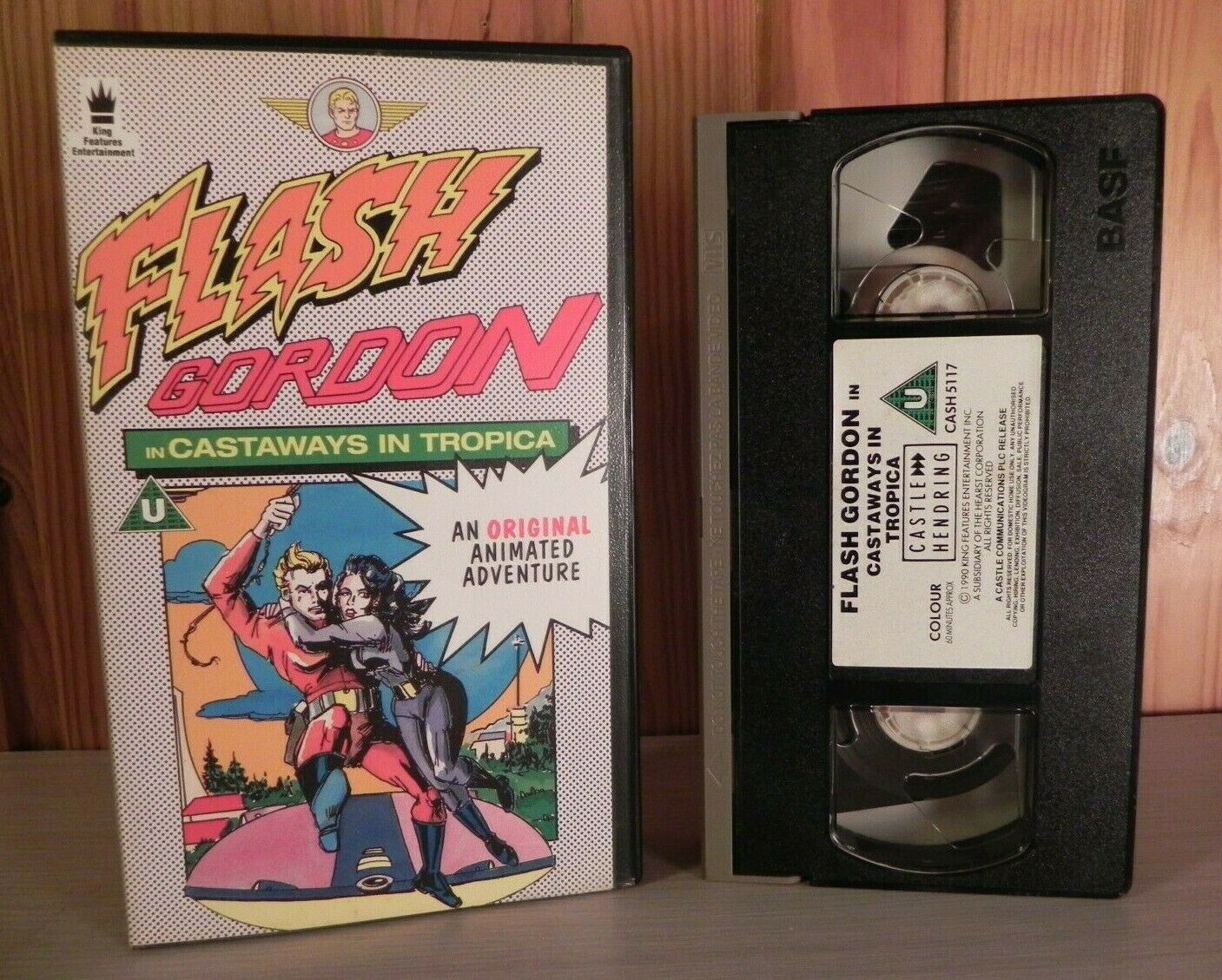 Flash Gordon: Castaways In Tropica - Sci-Fi Animated Adventures - Kids - Pal VHS-