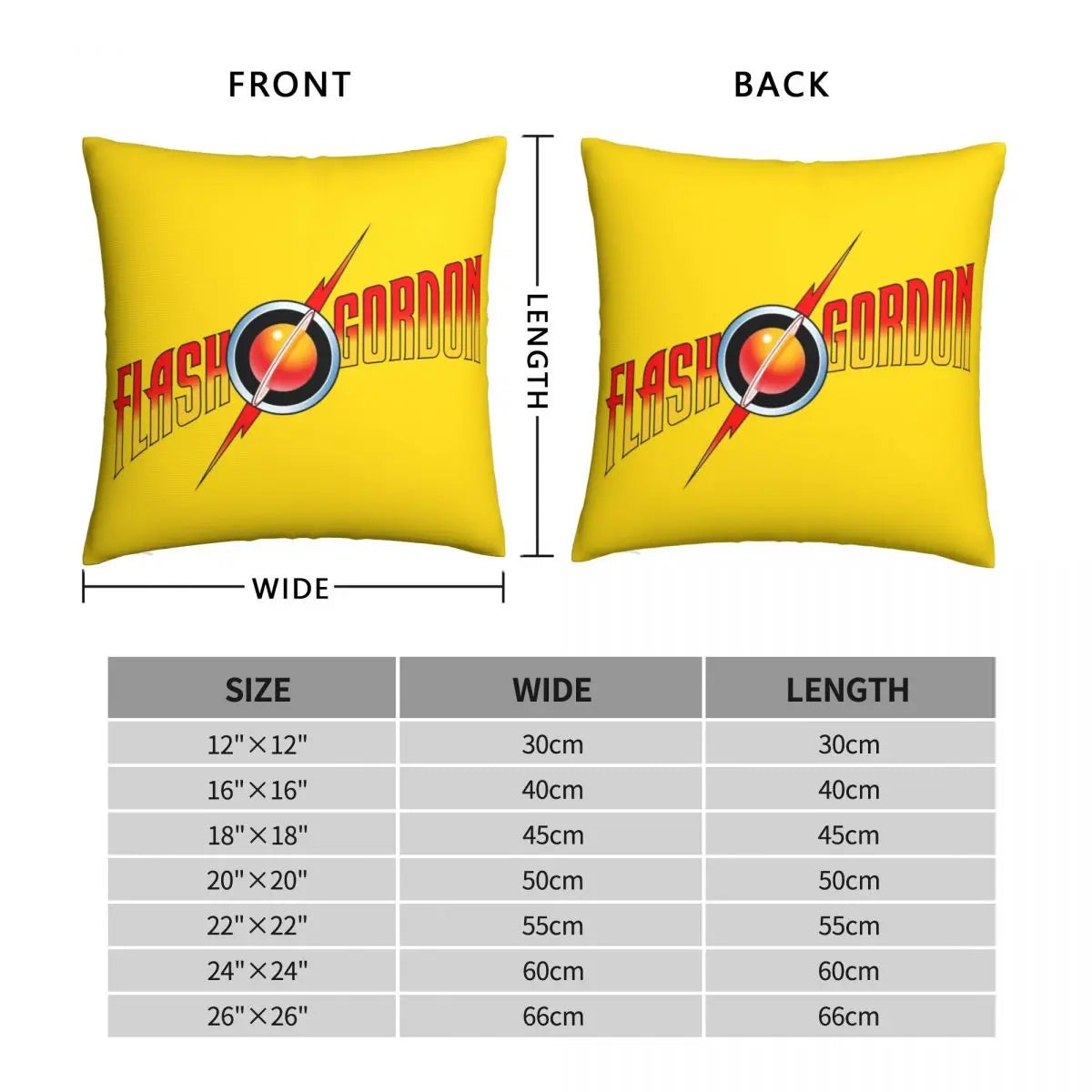 Flash Gordon Pillowcase - Retro Creative Sofa Cushion Cover 45x45 Decor-