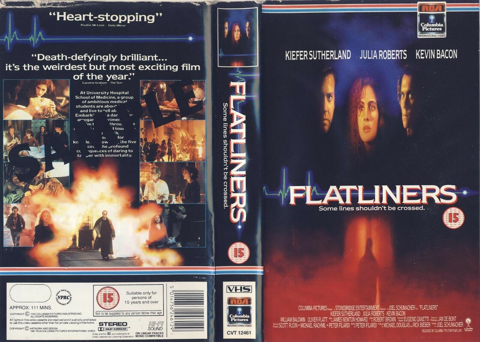 Flatliners - The Original - Time Coded Sample - Drama - Big Box Video - Pal VHS-