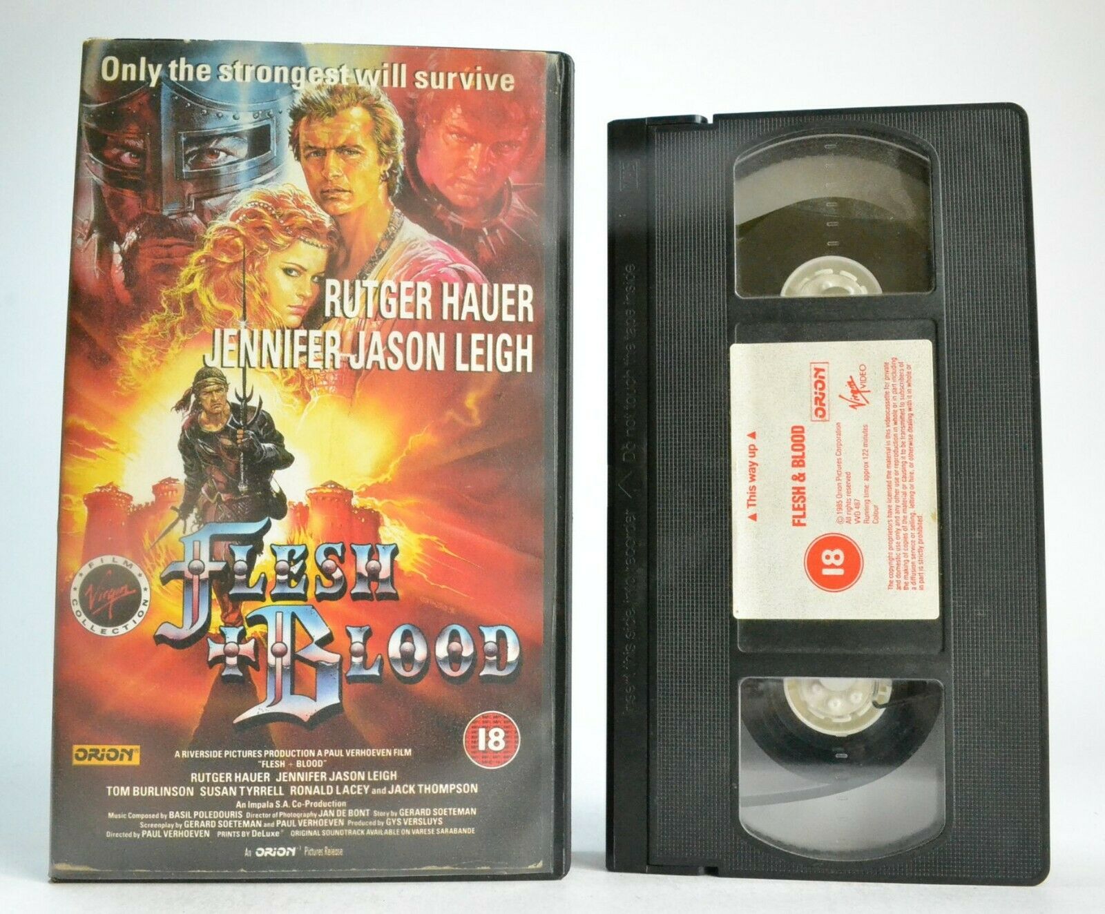 Flesh And Blood (Flesh+Blood):(1989) Virgin Release - Historical Adventure - VHS-