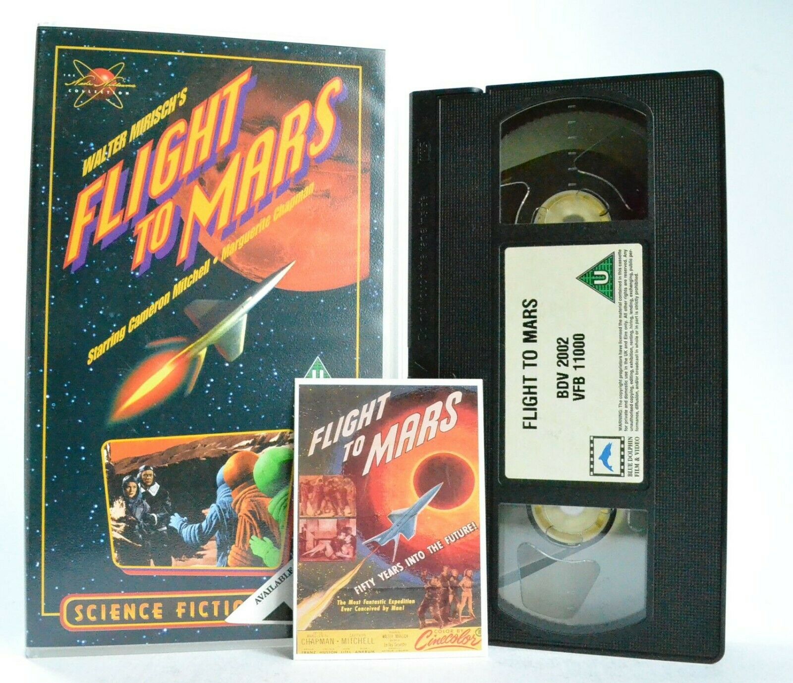 Flight To Mars: Cinecolor Sci-Fi Drama (1961) - Scientific Expedition - Pal VHS-