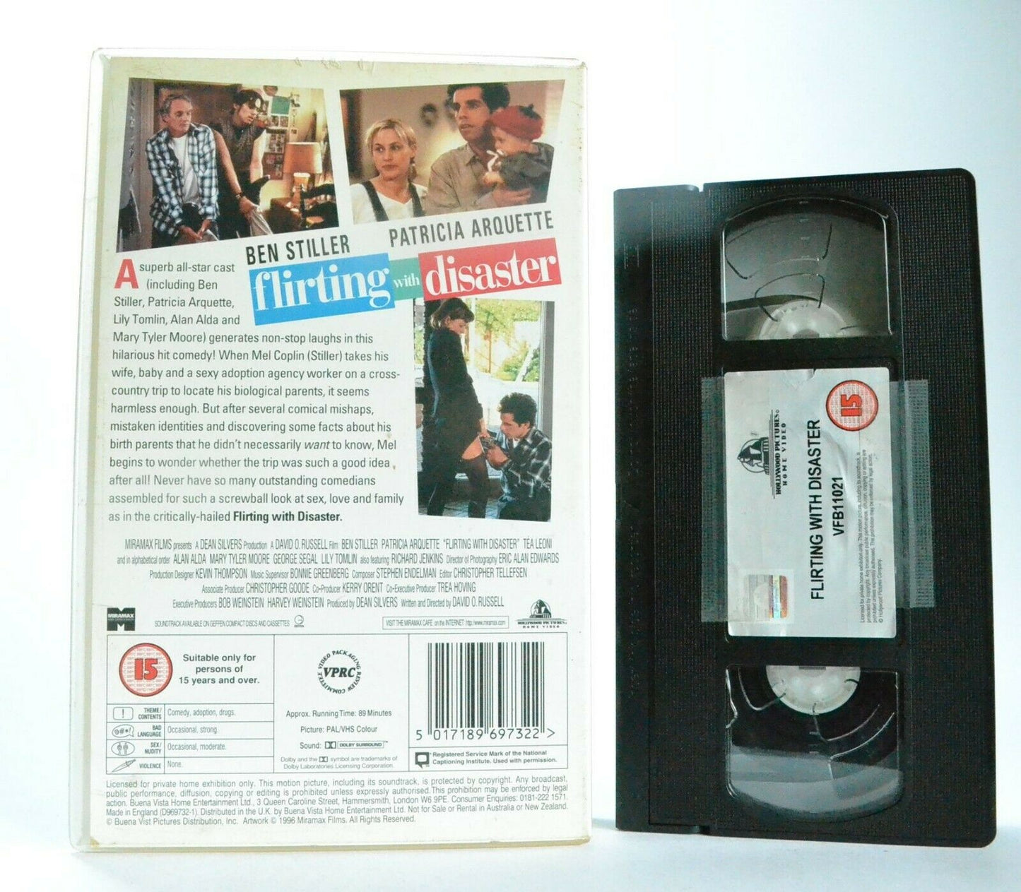 Flirting With Disaster: B.Stiller/P.Arquette - Black Comedy - Large Box - VHS-