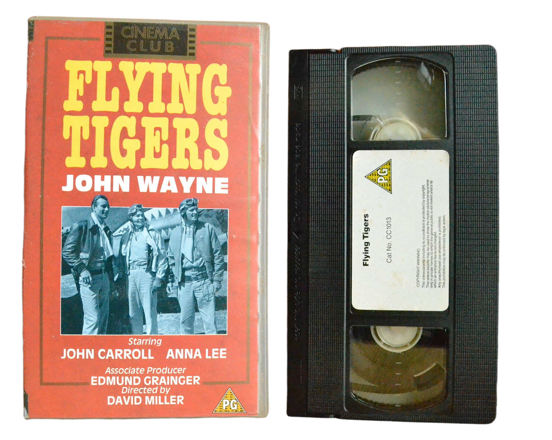 Flying Tigers - John Wayne - Cinema Club - Vintage - Pal VHS-