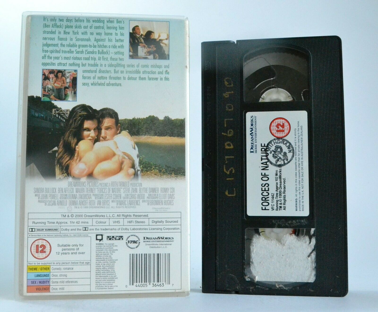 Forces Of Nature (1999) - Romantic Comedy - Ben Affleck/Sandra Bullock - Pal VHS-