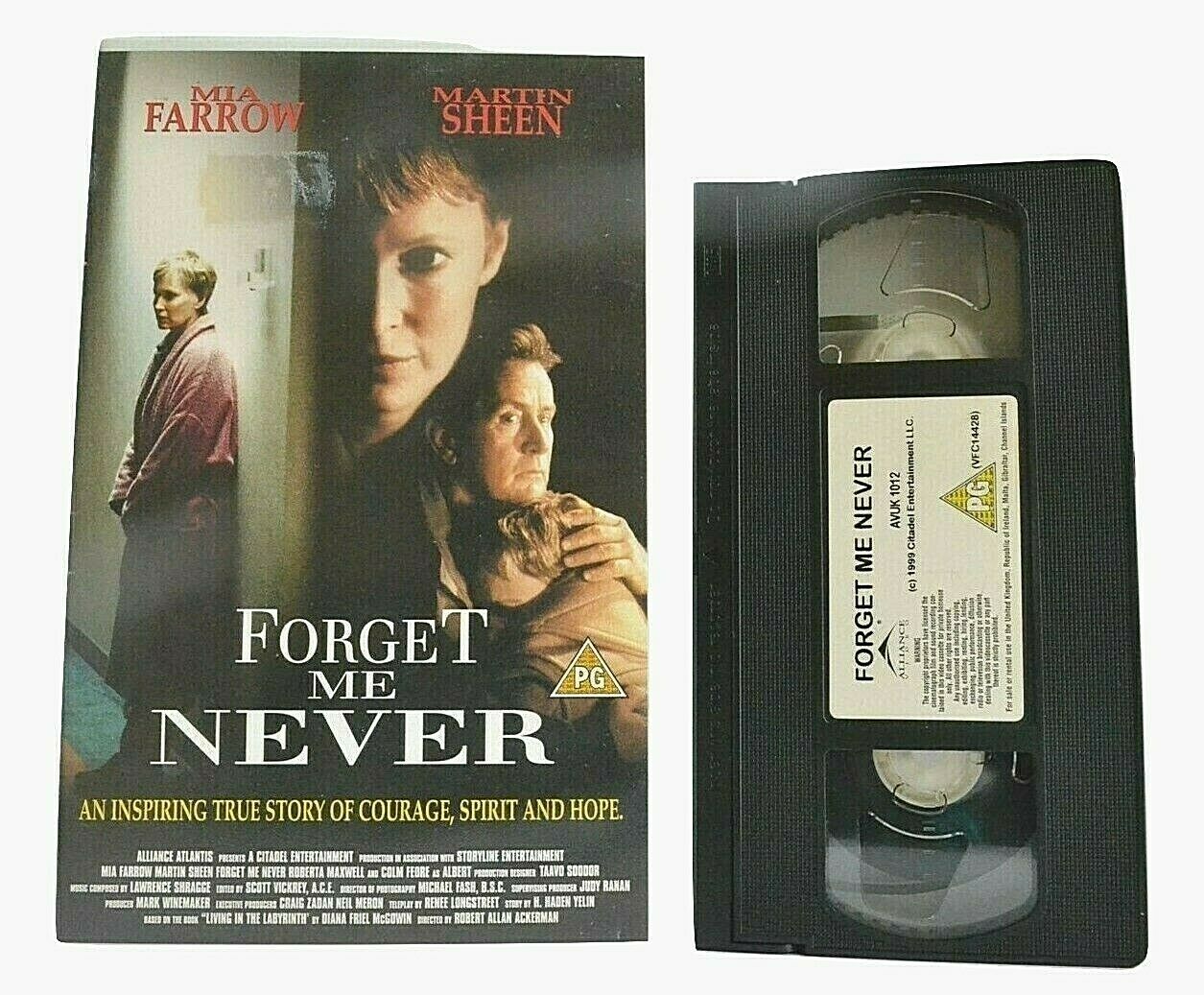 Forget Me Never: (1999) TV Drama - Large Box - Mia Farrow/Martin Sheen - Pal VHS-