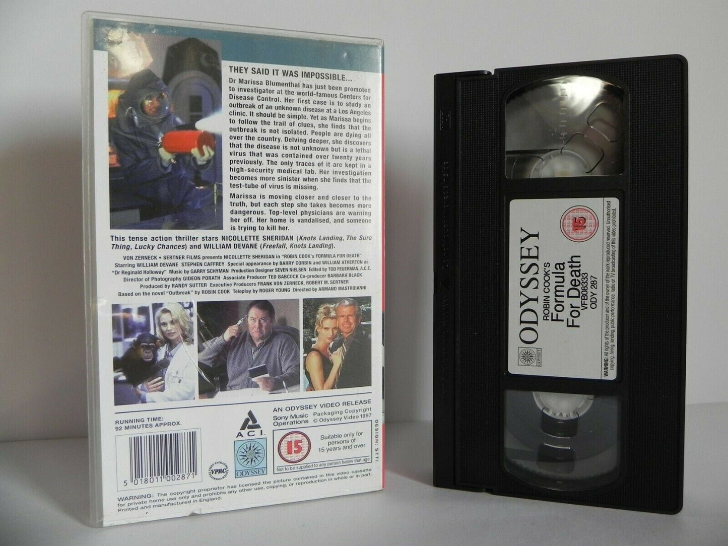 Formula For Death - Action Thriller - William Devane - Nicolette Sheridan - VHS-