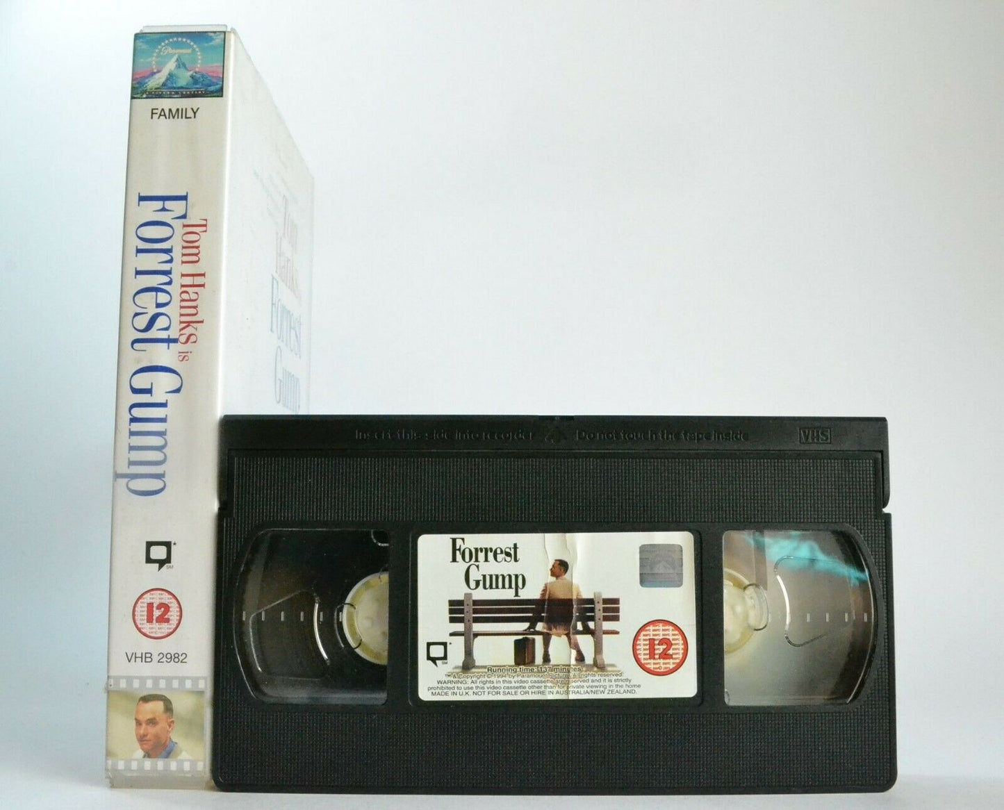 Forrest Gump (1994); [Winston Groom] -<Alabama>- Large Box - Tom Hanks - Pal VHS-