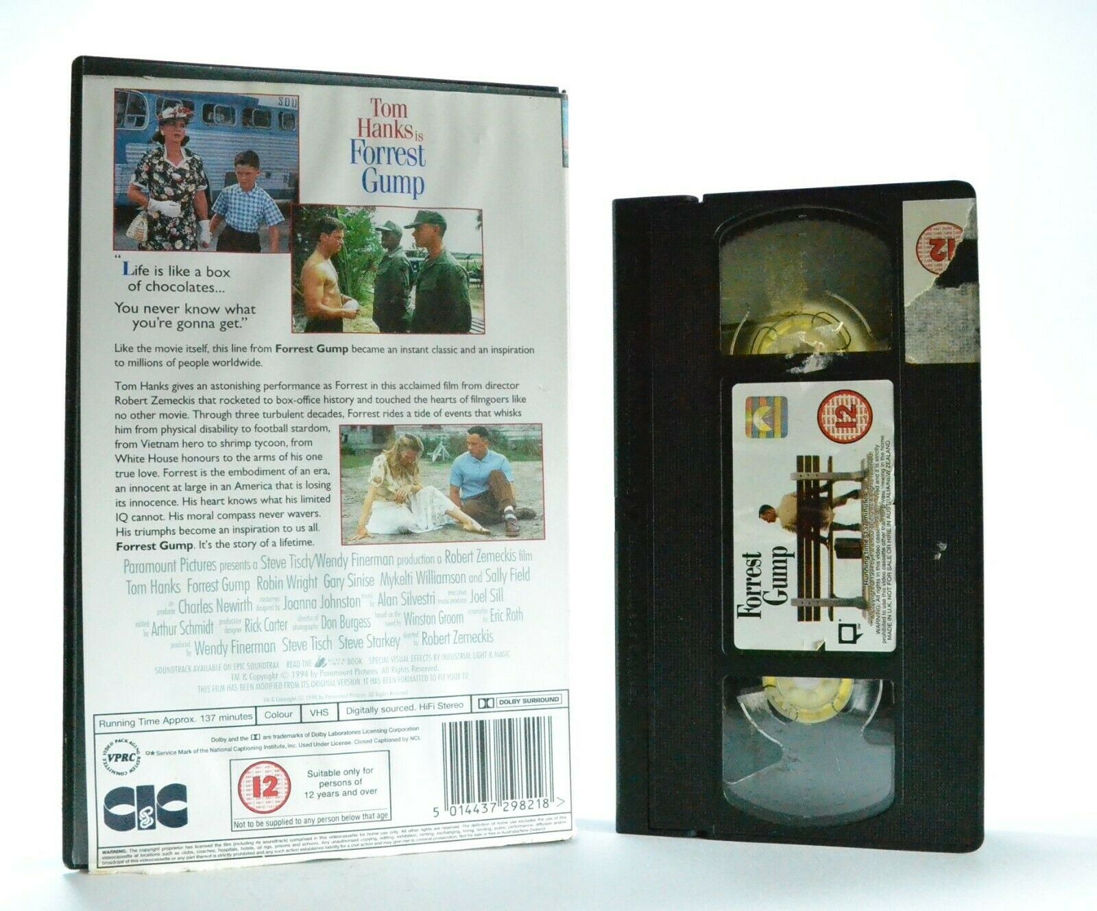 Forrest Gump: Based On W.Groom Novel - Comedy/Drama - Large Box - T.Hanks - VHS-