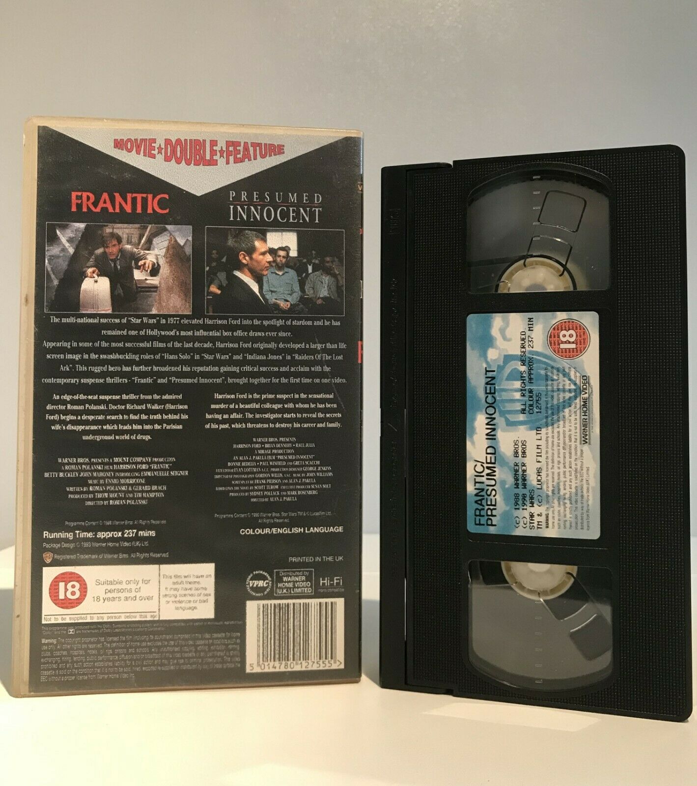 Frantic (1988)/Presumed Innocent (1990): Double Feature - Harrison Ford - VHS-