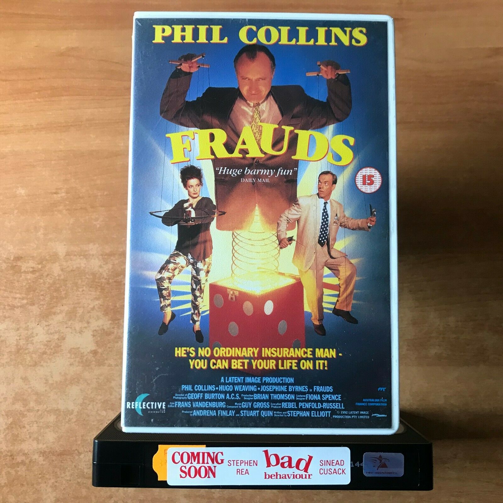 Frauds (1993) Crime Thriller [Big Box] Rental; Phil Collins / Hugo Weaving - OOP VHS-