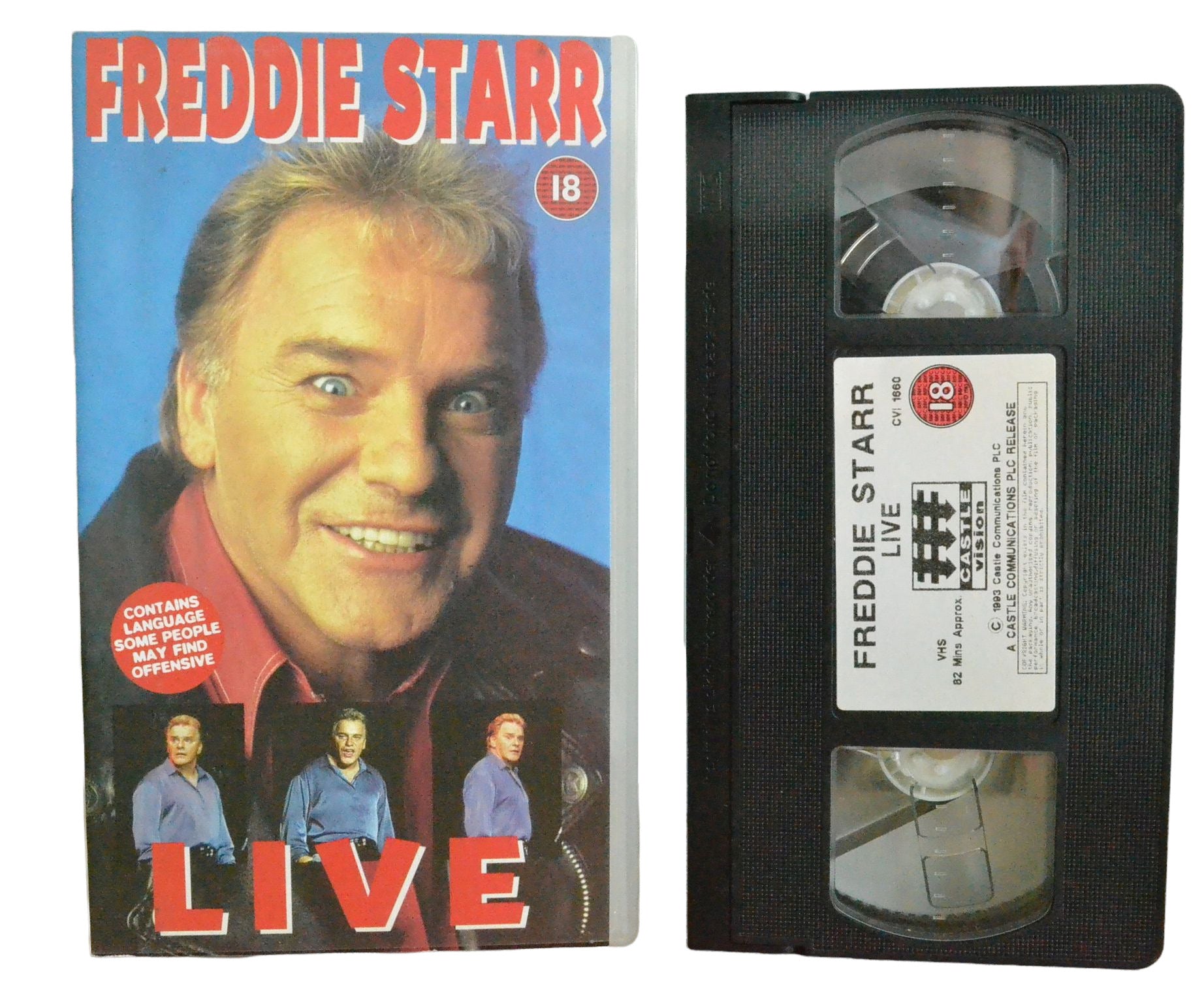 Freddie Starr - Freddie Starr - Castle Vision - Comedy - Pal VHS-