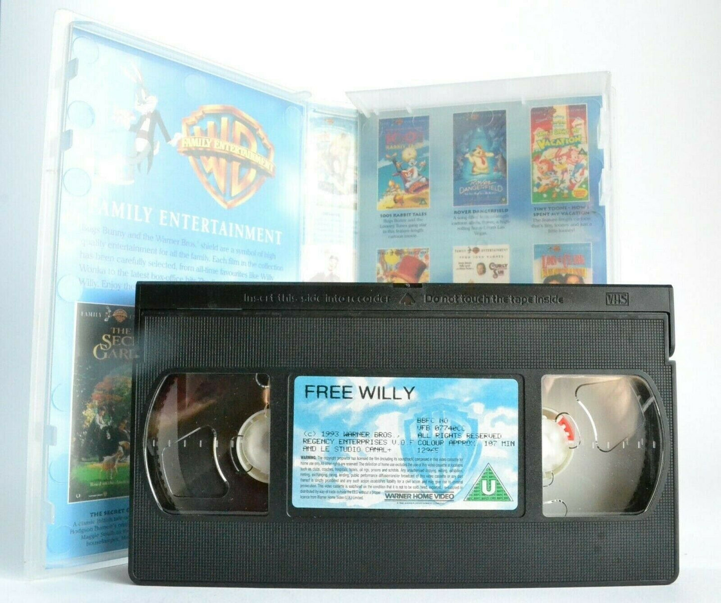 Free Willy (1993) - Family Drama -<Warner Bros>- Michael Madsen - Kids - Pal VHS-