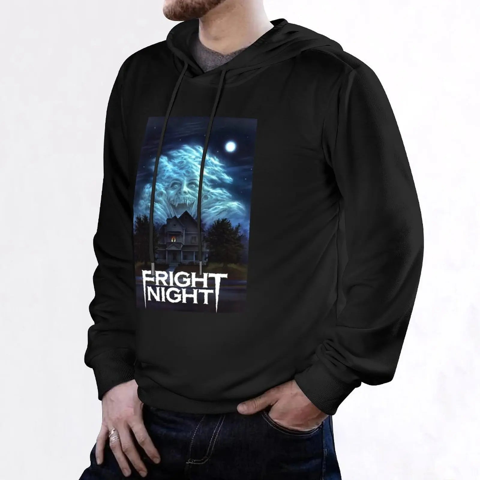 Fright Night Pullover Hoodie - Anime Graphic - Fun Hoodie for Autumn Lovers-