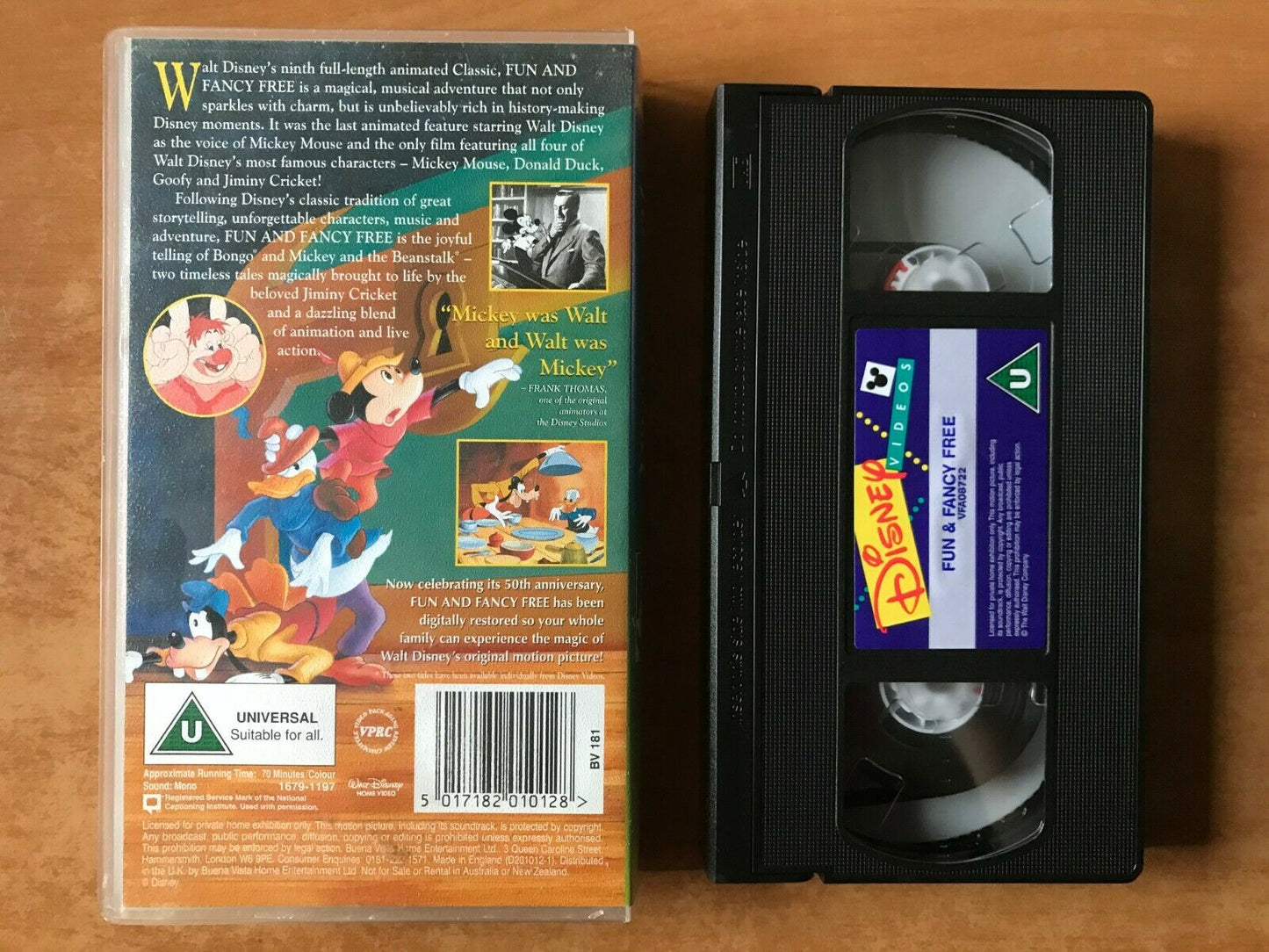 Fun And Fancy Free [Walt Disney]: Digitally Restored - Animated - Kids - Pal VHS-