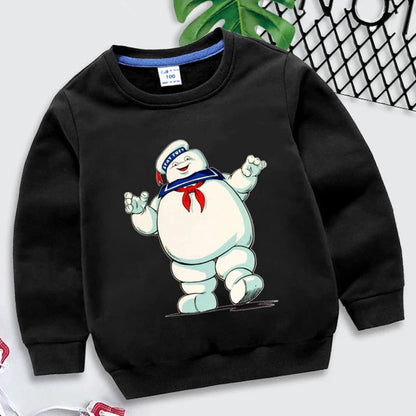 Funny Cartoon Ghostbusters Hoodie - Harajuku Pullover Sweatshirt for Boys and Girls-1-100-