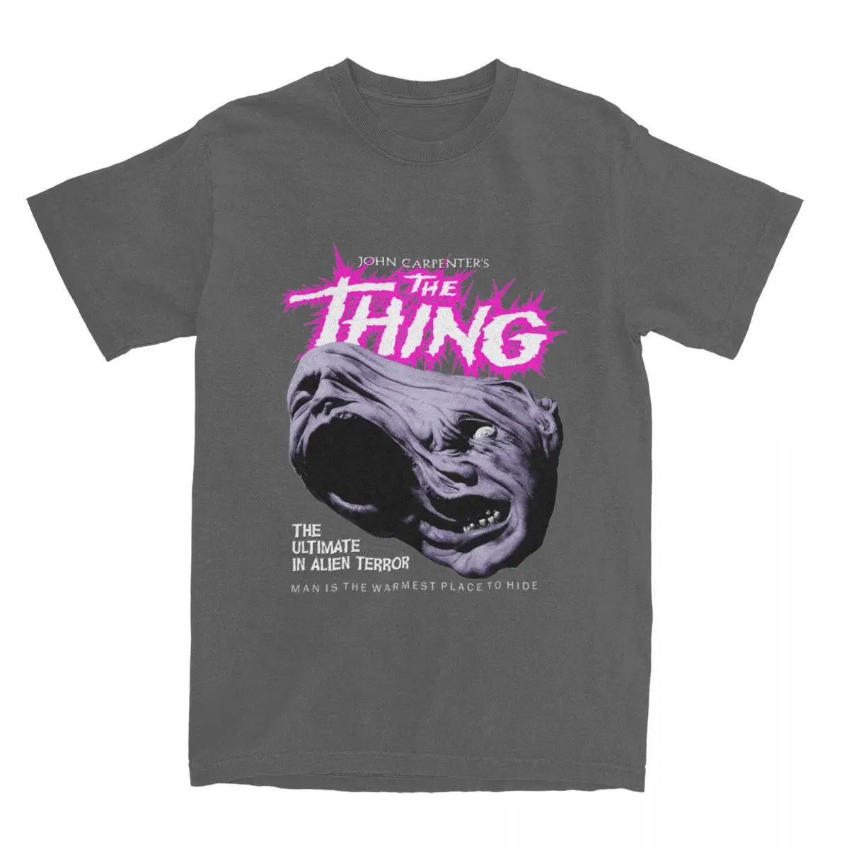 Funny Horror Sci-Fi Movie T-Shirts - The Thing - John Carpenter-Dark Grey-XXL-