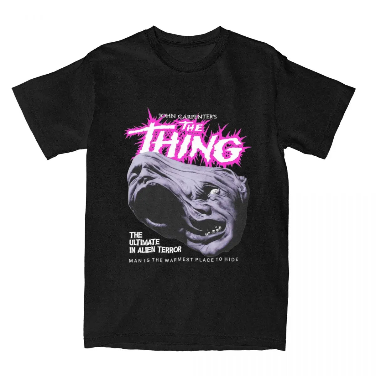 Funny Horror Sci-Fi Movie T-Shirts - The Thing - John Carpenter-Black-S-