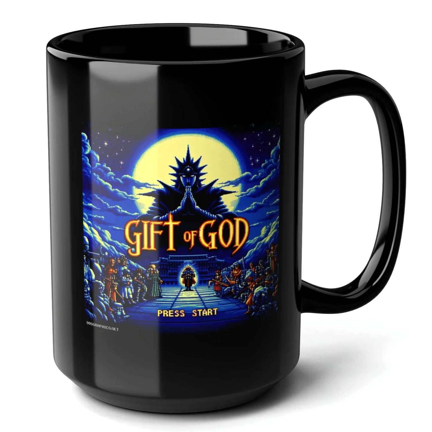 Gift of God Black Mug (15oz) - unique gamer gifts-15oz-