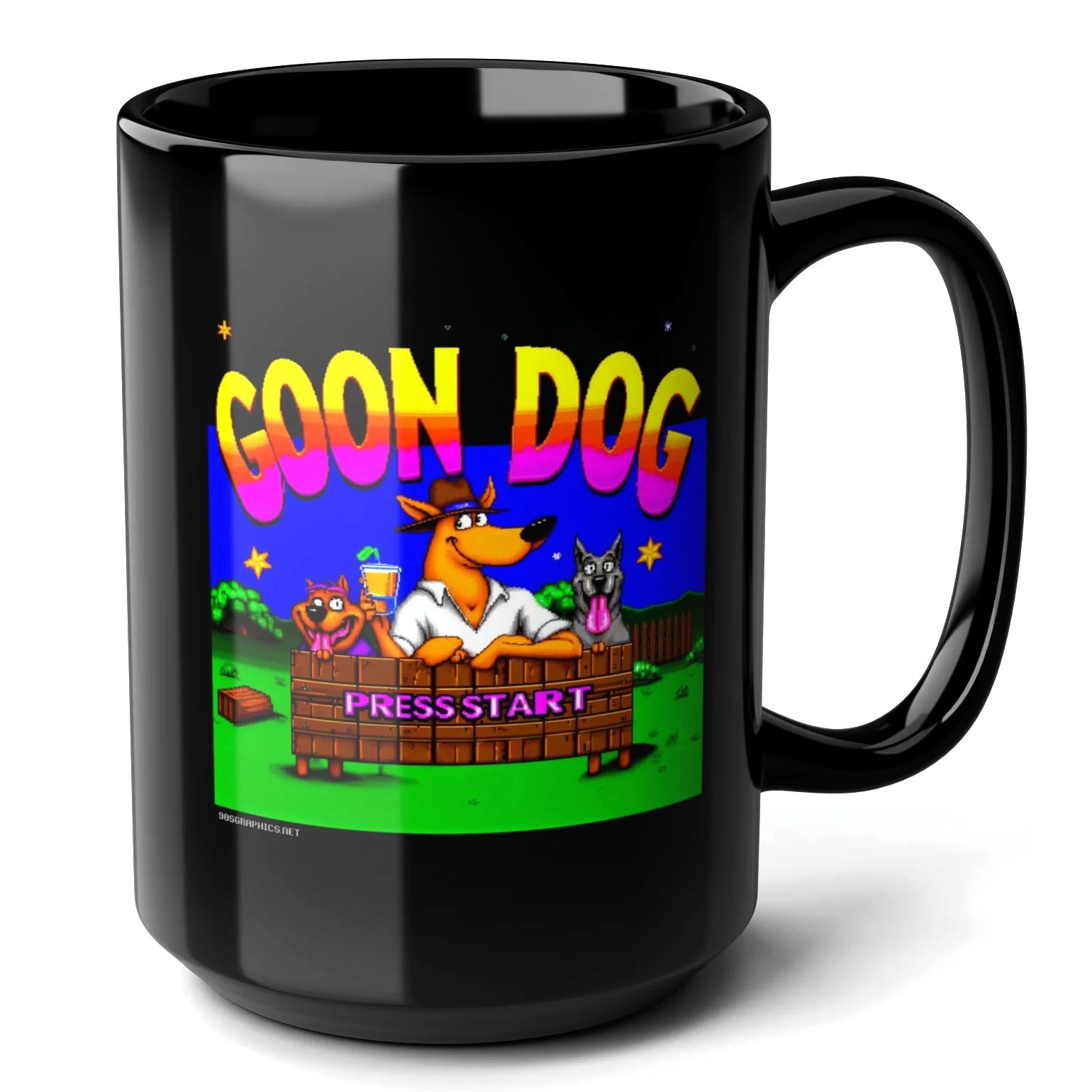 Goon Dog Black Mug (15oz) - gift for gamers-15oz-