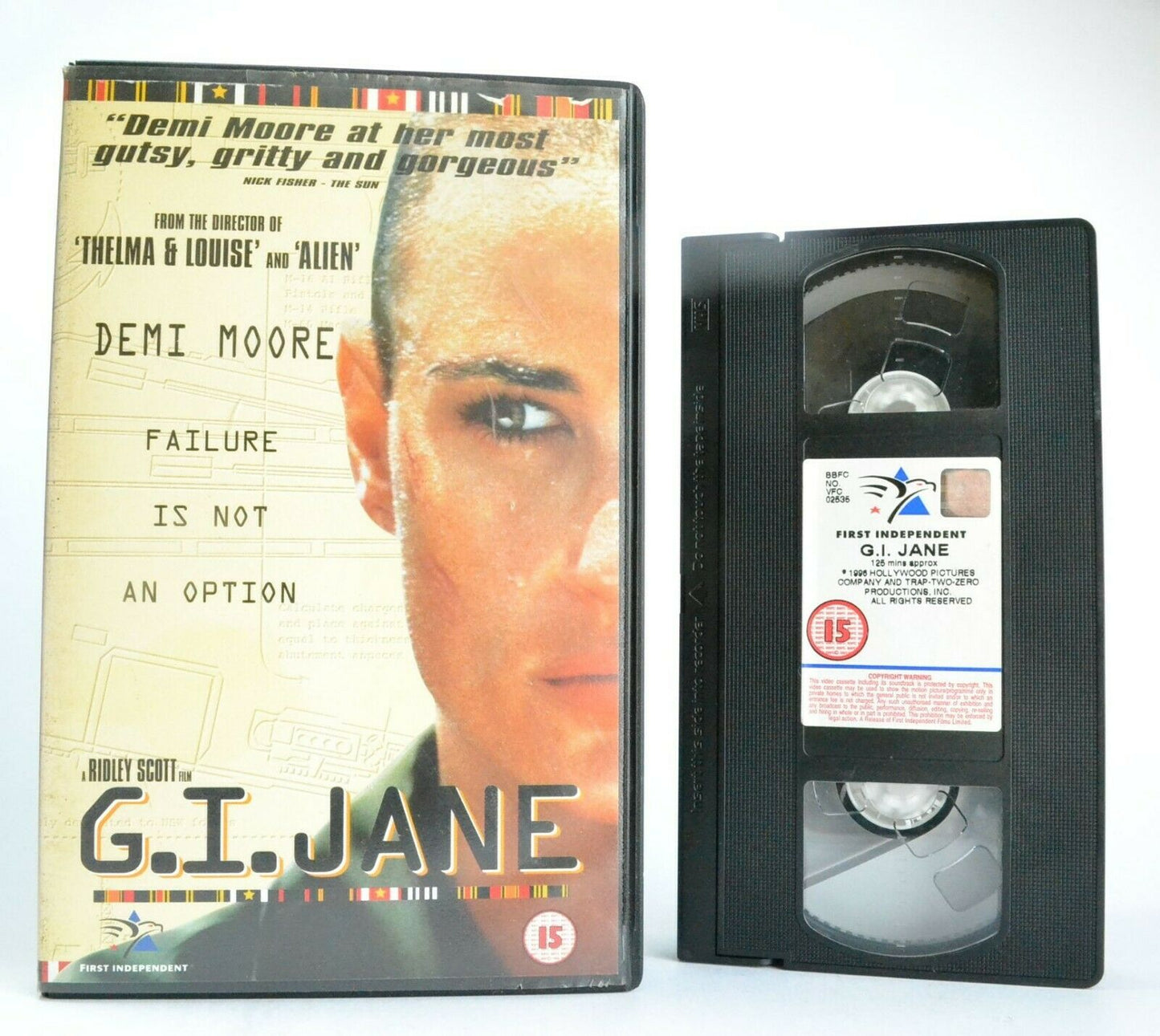 G.I. Jane: Film By R.Scott (1997) - Action - Large Box - Demi Moore - Pal VHS-