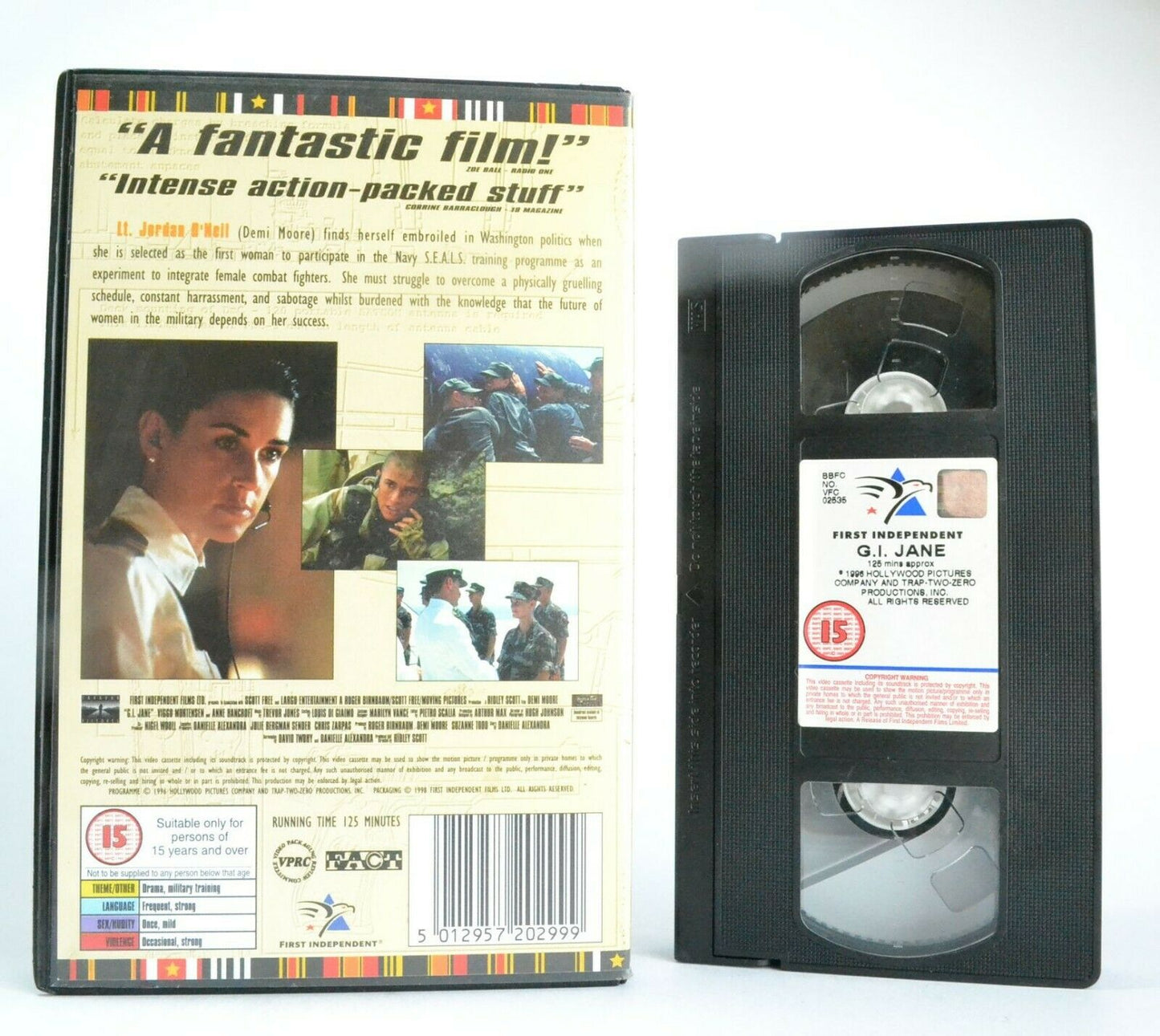 G.I. Jane: Film By R.Scott (1997) - Action - Large Box - Demi Moore - Pal VHS-