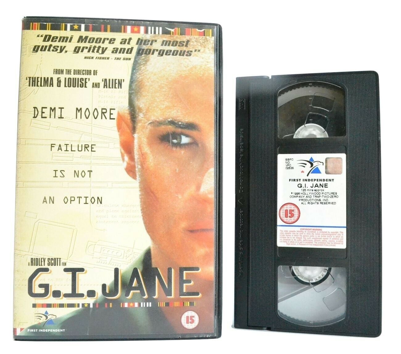 G.I. Jane: Film By R.Scott (1997) - Action - Large Box - Demi Moore - Pal VHS-