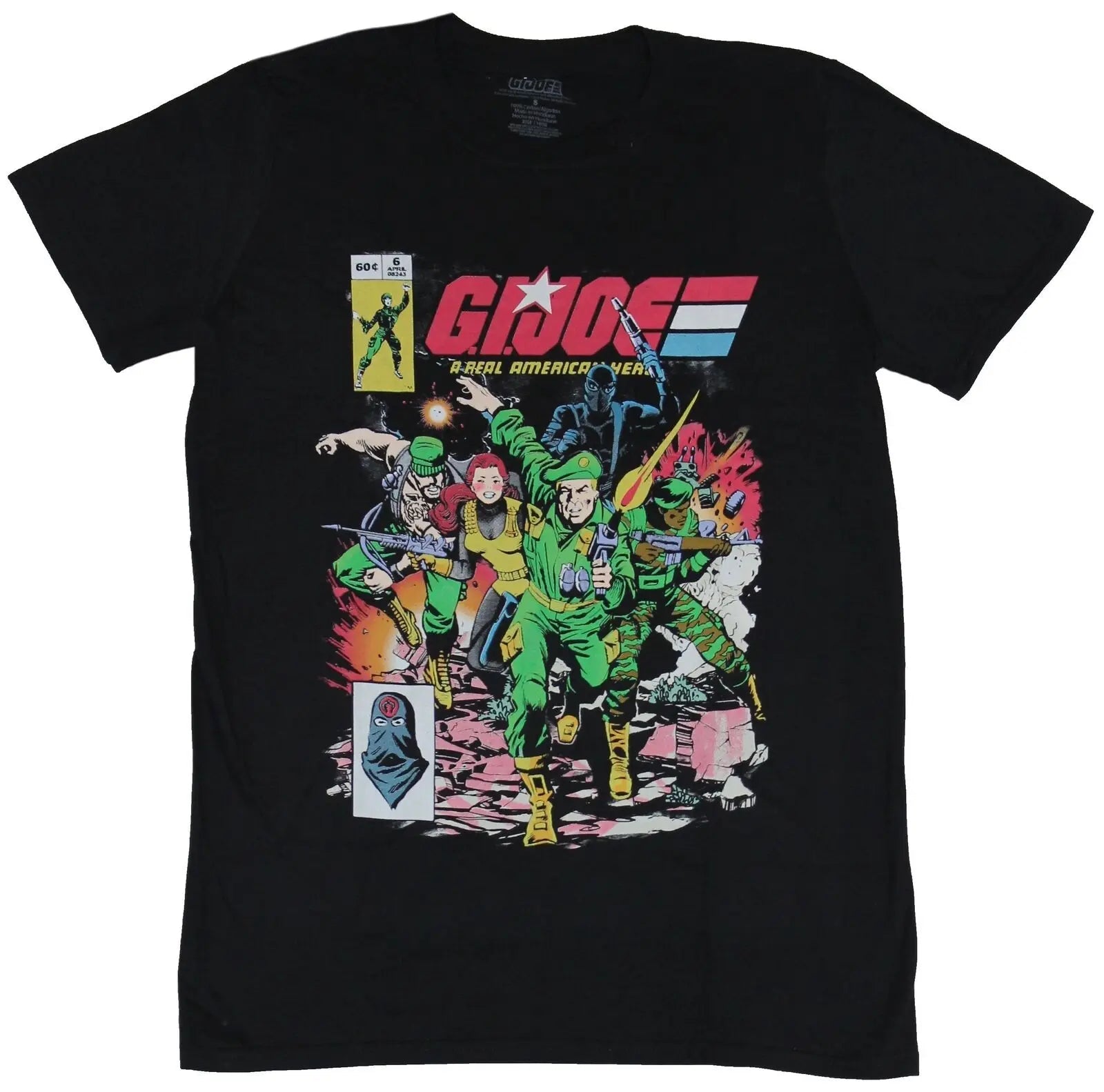 G.I. Joe Charging Group T-Shirt - Retro Comic Cover Throwback Cartoon Men’s Gift Tee-