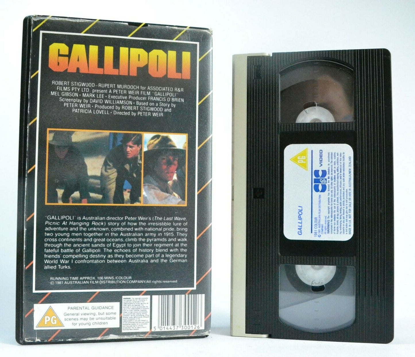 Gallipoli: (1981) CIC Video - Australian War Drama - Mel Gibson/Mark Lee - VHS-