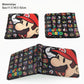 Game Super Mario wallet pu short Bifold Photo Card Holder Cartoon Purse Boys Girls Student Leather coin Zip Pocket Men moneybag-