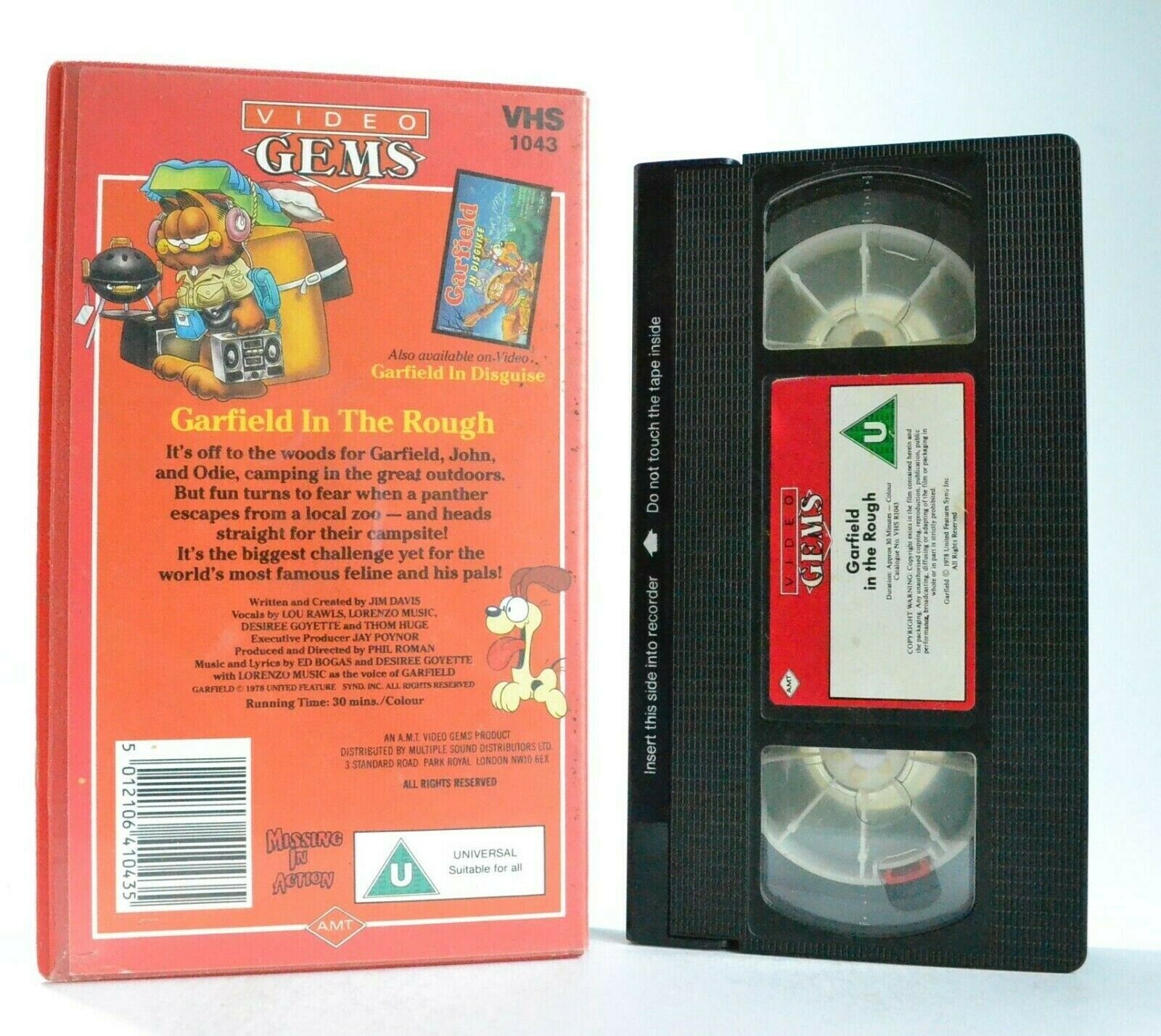 Garfield: In The Rough (1978) - Animated Classic - Camping Adventures - Pal VHS-