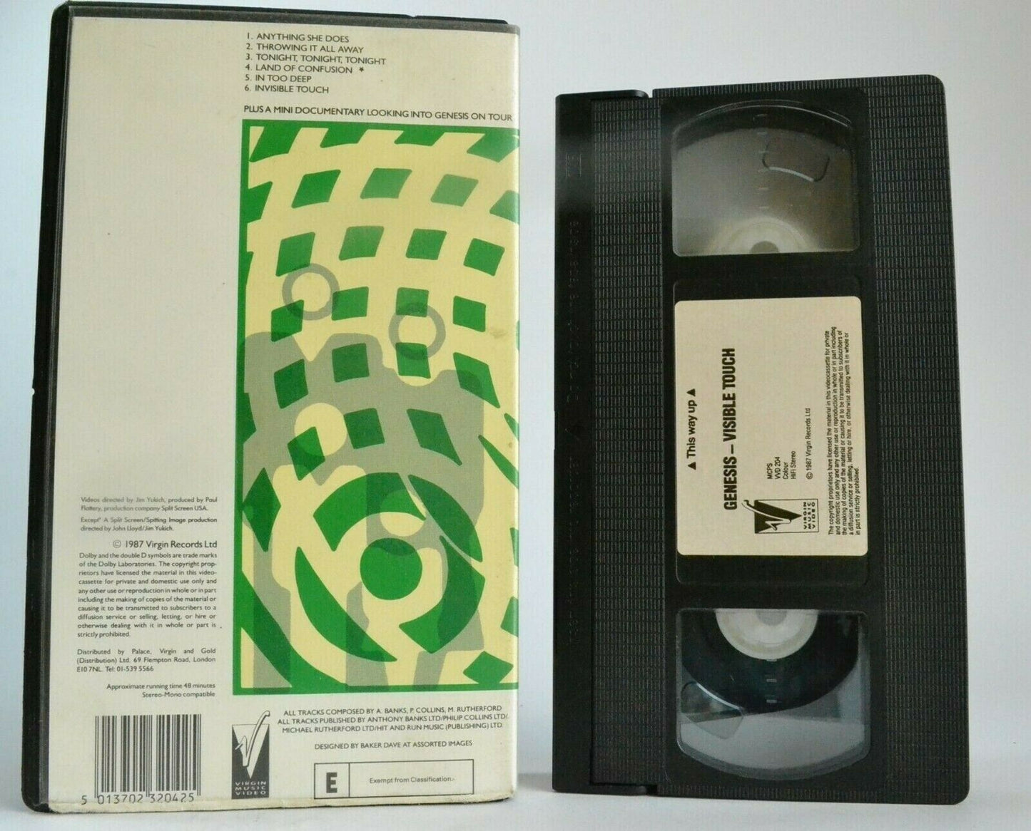 Genesis: Visible Touch - Music Videos - 'In Too Deep' - Phil Collins - Pal VHS-