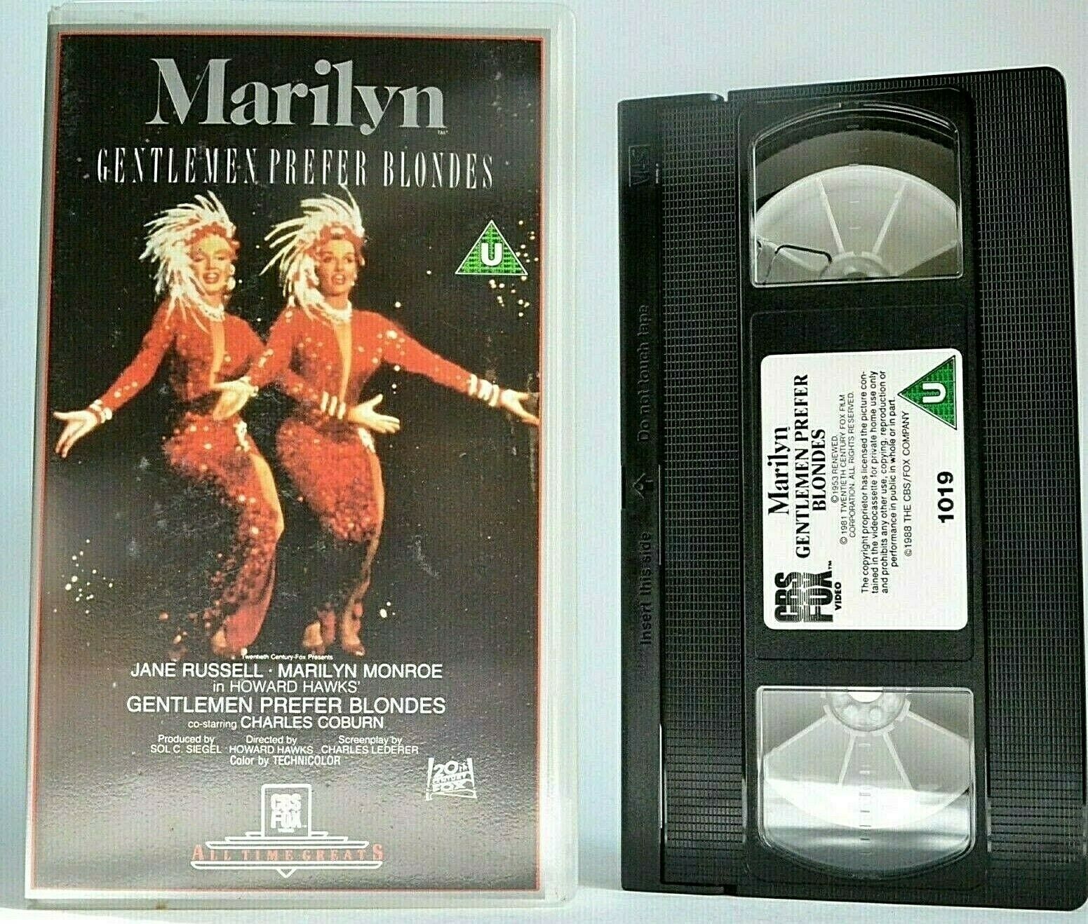 Gentlemen Prefer Blondes (1953) - Musical - Marilyn Monroe/Jane Russell - VHS-