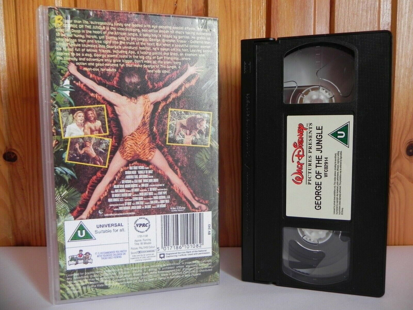 George Of The Jungle - Walt Disney - Family - Comedy - Brendan Fraser - Pal VHS-