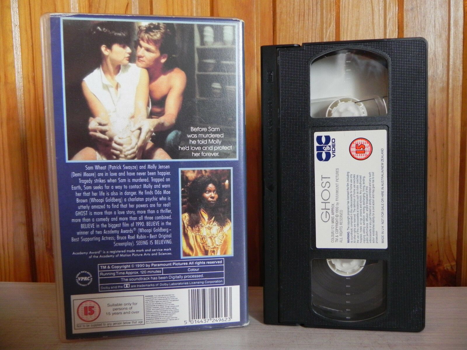 Ghost - CIC Video - Drama - Patrick Swayze - Demi Moore - Whoopi Goldberg - VHS-