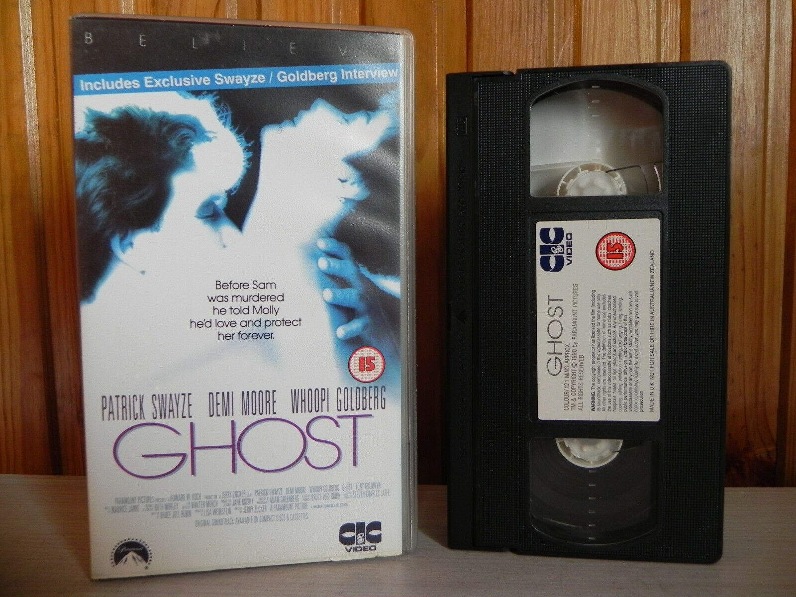 Ghost - CIC Video - Drama - Patrick Swayze - Demi Moore - Whoopi Goldberg - VHS-