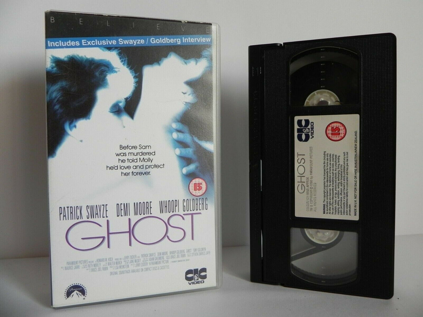 Ghost - Classic Romance - Patrick Swayze - Demi Moore - Whoopi Goldberg - VHS-