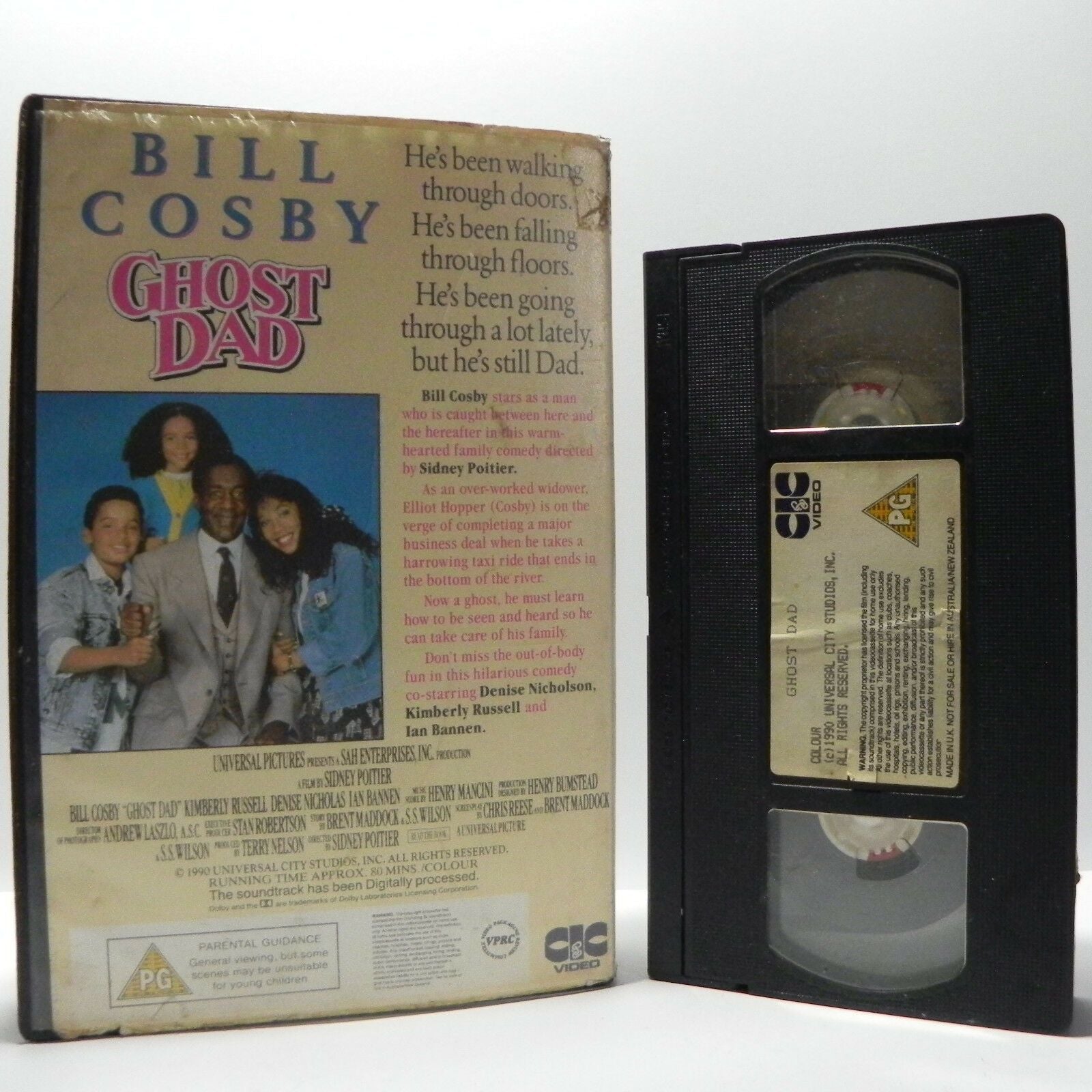 Ghost Dad: Bill Cosby - Large Box - (1990) Comedy Classic - Family Movie - VHS-