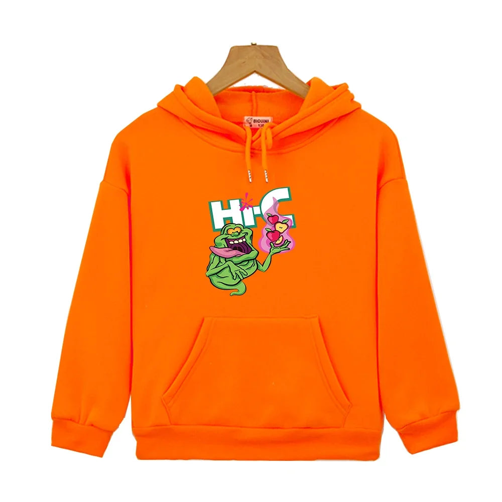 Ghostbusters Ecto Cooler Hoodie - Teen Sweatshirt for Boys and Girls Sportswear Top-orange-140-