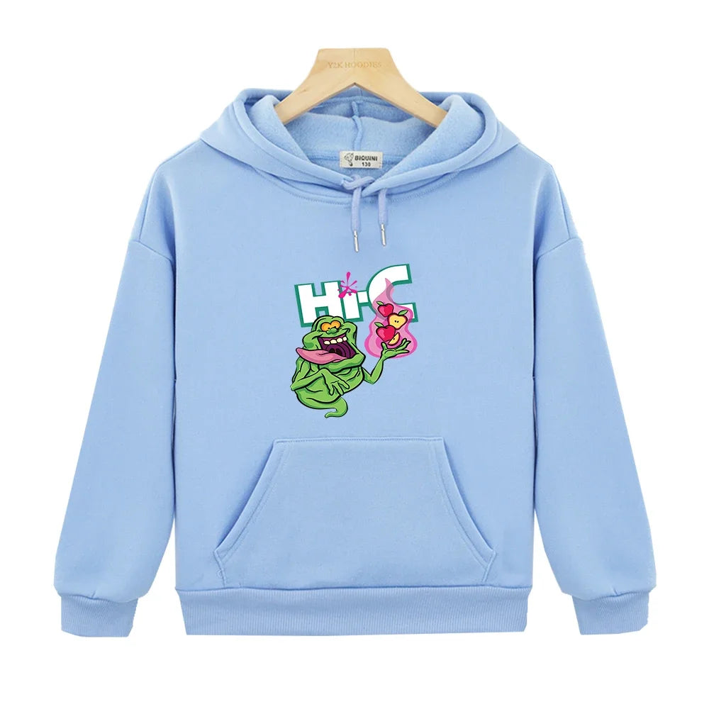 Ghostbusters Ecto Cooler Hoodie - Teen Sweatshirt for Boys and Girls Sportswear Top-light blue-160-