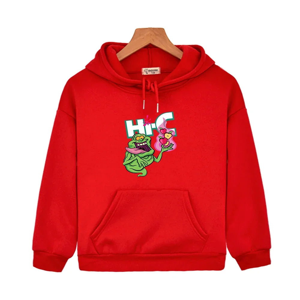 Ghostbusters Ecto Cooler Hoodie - Teen Sweatshirt for Boys and Girls Sportswear Top-red-140-