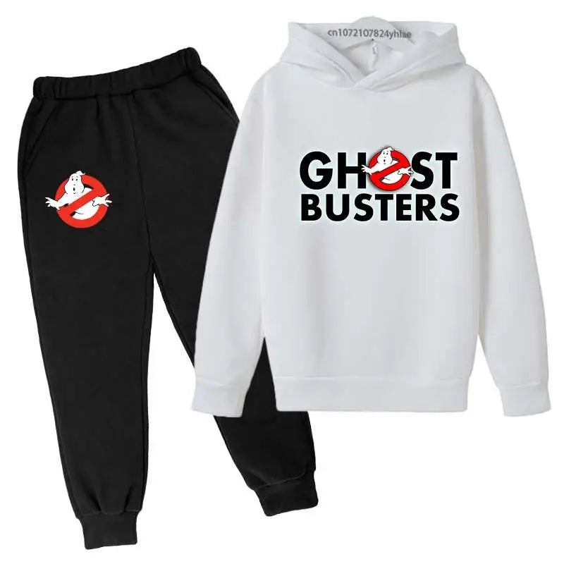 Ghostbusters Kids Cartoon Print Hoodie + Jogging Pants Tracksuit - Ages 2-13 Years-bh-140-