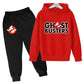 Ghostbusters Kids Cartoon Print Hoodie + Jogging Pants Tracksuit - Ages 2-13 Years-hongh-160-