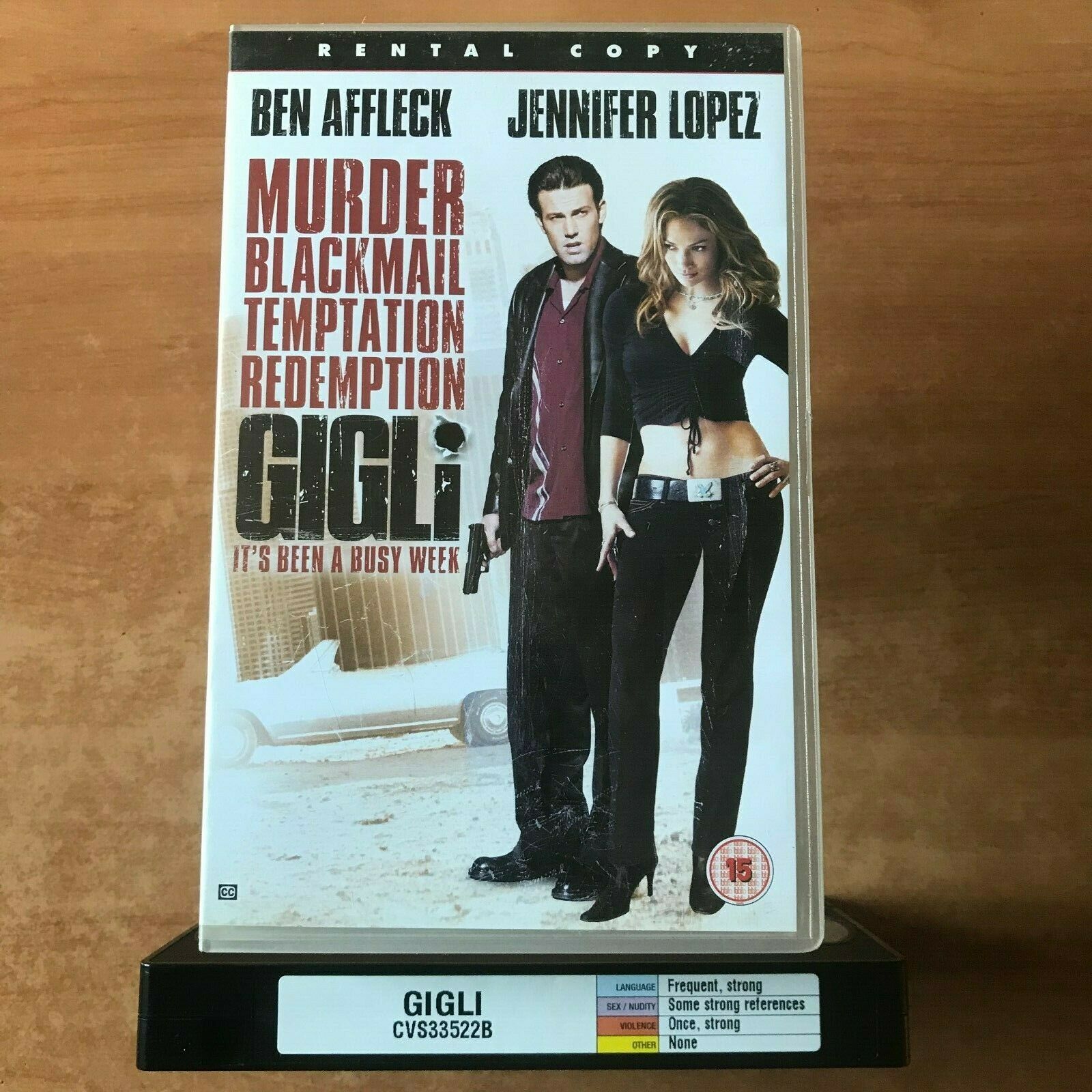 Gigli: Ben Affleck / Jennifer Lopez - Box Office Bomb [Large Box] Rental - VHS-